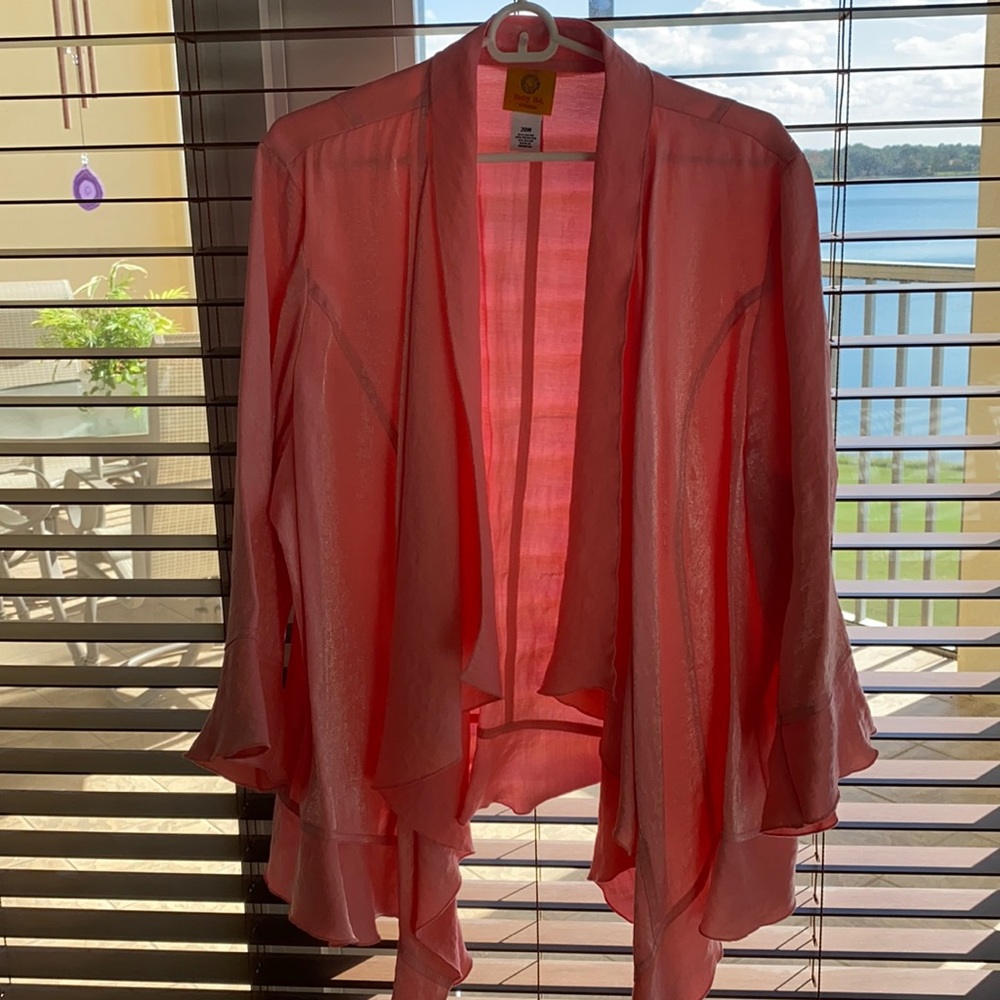 Ruby RD. Woman 20 W pink shimmery shawl stunning perfect for every occasion